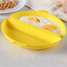 1个鸡蛋模具，微波炉蒸蛋器，半圆形煮蛋器，肉饼模具，鸡蛋小饼模具 - 黃色 - 查看 5