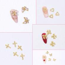 60pcs Nail Art Gems, 3D Nail Stickers Featuring Cherry, Butterfly, Cross, Star, Dollar Sign Designs For Nail Art DIY - Multicolor - View 5