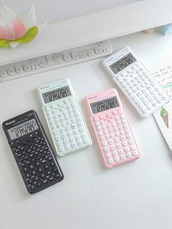 1pc 12-Digit Dual-Line Scientific Function Calculator, Suitable For University Students, Complex Equation Calculation, Exam, Function Calculation, Learning, Stylish Student Calculator