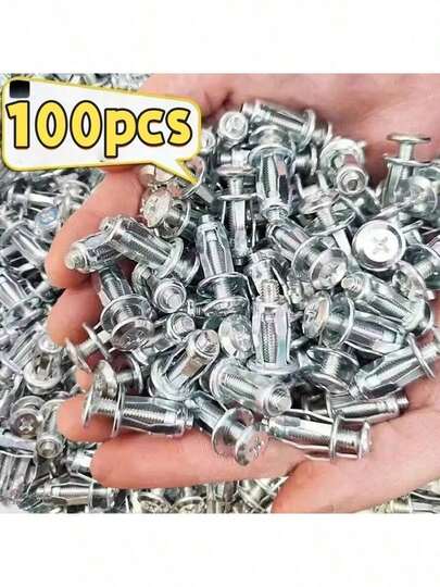  MEFENY 100pcs Tuerca Metálica e Tornillo de Expansión Tuerca Pétalo Vástago Hexagonal n Forma de Pétalo a prueba de óxido fácil de instalar fijación de pared hueca para todo tipo de paredes, colgantes,Tuercas de mariposa, tornillos con pétalos, tacos de expansión con pétalos para cortinas, abrazaderas de expansión con pétalos, remaches de pétalos, pernos de bloqueo para tableros de pared, M4x25, M5x25 y M6x25,Juego de tuercas de gato de acero galvanizado, kit de tuercas de gato cortas con inserto roscado de cabeza plana de alta dureza, para paredes huecas de hierro, plástico, metal delgado, pared blanda delgada ,Las tuercas metálicas con forma de pétalo son adecuadas para una gran variedad de aplicaciones, como la fijación de estanterías, espejos, armarios, accesorios de iluminación, etc. a paredes huecas. Adecuadas para materiales plásticos y paredes finas o blandas.