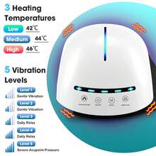 Knee Massager, Heated Knee Brace, Cold Therapy Knee Massager, 5 Vibration Modes, 3 Temperature Levels Leg Massage, 2000mAh Rechargeable Battery, Christmas Family Gift - White - View 4