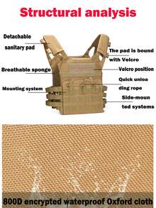 1 chiếc áo gi lê chiến thuật Airsoft, kiểu Molle thoáng khí JPC, có thể điều chỉnh, dùng cho huấn luyện game CS, phù hợp với người có vóc dáng mảnh mai, áo gi lê chiến thuật Airsoft ngoài trời, áo gi lê paintball có thể điều chỉnh, áo gi lê chiến thuật Airsoft ngoài trời, có thể điều chỉnh cho người lớn tập luyện, súng hơi mềm chiến thuật, paintball, chiến thuật, SWAT, tấn công, bắn súng, truy đuổi, ngoài trời, thiết bị mang theo, áo gi lê - Nhiều màu - Xem 5