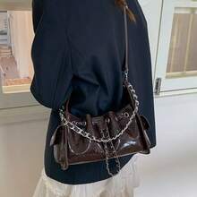 Giny Underarm Bag Women's New Korean Style All-Match Shoulder Crossbody Bag Retro Commuter Bag For Women - Coffee - View 4