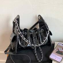 Giny Underarm Bag Women's New Korean Style All-Match Shoulder Crossbody Bag Retro Commuter Bag For Women - 黑色 - 查看 6