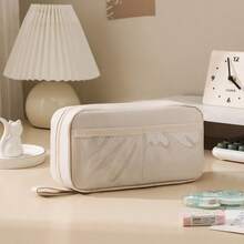 New Minimalist Large Capacity Transparent Volcano Pencil Case, Can Hold Cards, Fashionable And Elegant, Durable And Stain-Resistant, High-End Quality, Multi-Functional Pencil Case And Cosmetic Bag, Essential For Students - Multicolor - View 14