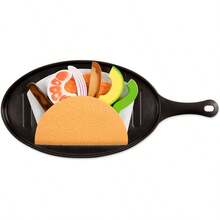 and Doug Juego de Tacos y Tortilla Para Rellenar y Doblar Comida de Juguete Comida Mexicana de Juguete que se Puede Cortar Juguete de Madera Sarten y Mas 43 PiezasConveniente y duradero, favorito para niños - Multicolor - Ver 5