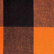 DII Buffalo Check Collection, Mantel clásico de Granja, Tablero de Mesa, 40 x 40, Azul Marino y Crema(Naranja y negro Classic Farmhosue) - Multicolor - Ver 2