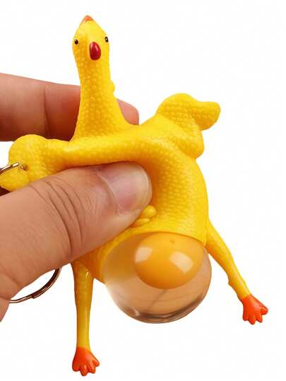 Juguete suave y lindo para apretar, con forma de pollo y huevo, juguete antiestrés, pelota sensorial, obsequio para fiestas, regalo de cumpleaños, juguete para apretar