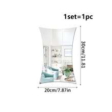 OUTANA 1片无框自粘全身镜墙贴。可移除、防碎、非玻璃材质的长方形镜子,适用于卧室、健身房门、客厅、浴室和办公室,可用作装饰化妆镜或墙镜。 - 彩色 - 查看 18