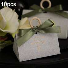 10pcs Premium Wedding Favor Boxes, Handheld Candy Gift Boxes, Elegant Gift Boxes For Wedding, Christmas, Valentine's Day, Birthday, Candy Store - Candy Box - View 23
