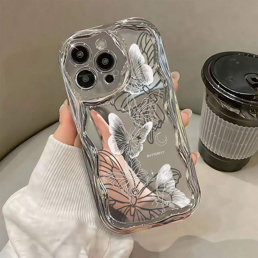 Elegante diseño de alas de mariposa. Esta elegante funda es compatible con los modelos 16, 15, 14 Pro Max, 13, 12, 11, XR y XS Plus. Fabricada en silicona TPU, ofrece protección contra golpes y caídas, además de una sensación superior. Es un regalo ideal para familiares, amigos y seres queridos, y una elección perfecta para Navidad. cubiertas, funda de teléfono, fundas de teléfono, funda de , funda de 17 pro, funda de 16, navidad, funda de 17 pro max, funda de 17, fundas de , funda de 15, 17 pro max, fundas para , funda de 16 plus, regalos de navidad, funda de 13, funda de teléfono de navidad, funda de 16 pro, funda de teléfono 15, funda de teléfono 13, funda de 28, rosa, funda de teléfono rosa, regalos, malvado, regalos para mujeres - Plateado - Ver 1