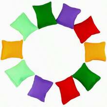 15个装尼龙豆袋，小号，彩色散装豆袋，适合投掷游戏，是节日派对、娱乐活动、户外运动和健身的理想之选。用途广泛，适用于沙滩、公园、庭院、排球场、帆布球场、足球场、团队建设、训练道具以及各种户外活动。 - 彩色 - 查看 7