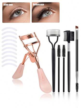 16pcs/11PCS/10PCS Eyelash Curler, Stainless Steel Eyelash Curler With Wide Opening For Easy And Long-Lasting Curling Effect, Professional Makeup Tool For Makeup Artists