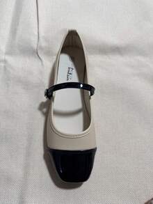 French Thick Sole Mary Jane Flat Shoes British Style Women's Leather Shoes For Spring And Autumn Women's Shoes Seen On INS - Beige - View 2