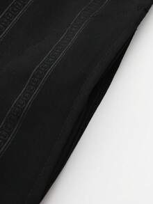 Túnica larga de estilo de Oriente Medio para hombres, túnica larga bordada en negro y dorado, corte holgado, uso diario musulmán - Negro - Ver 8