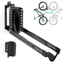 Swivel Bike Rack Wall Mount, Bike Hangers Garage, Space - Saving Vertical Bike Holder, Holds To 77 Lbs, Wall Hanger Storage, No Heavy Lifting Required Indoor Hanging Bike Rack - Black - 1 Pack + Black - View 2