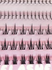 246pcs D Curl Manga Lash Clusters Thick 2 Styles Eyelash Clusters 10-18mm Lash Extensions With 3 Styles Bottom Lashes Wispy D Curly Individual Lashes Thick Cluster Eyelash Extensions - D - View 7