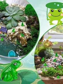 5 peças/10 peças Mini Decorações de Sapo Verde - Mini Decorações Adoráveis de Sapo Verde, Adequadas para Jardim, Gramado, Artesanato de Terrário DIY, Quintal, Paisagismo, Projetos DIY, Lembrancinhas de Festa, Presentes de Aniversário