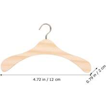 Cintres en bois pour poupées BJD 1/3, lot de 10 – Cintres en bois : fixation murale pour poupées, barres de 12 cm de long - Tabac - Voir 2