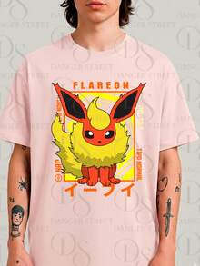 Cartoon T-Shirt Unisex 100% Cotton New Release Shipping Various Colors!! - 粉色 - 查看 2