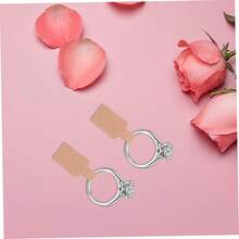 50/100/200张空白牛皮纸珠宝价格标签贴纸，易撕自粘标签，适用于手镯、戒指定价、小型零售展示标签，用于工艺品和珠宝收纳