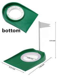 2pcs Plastic Detachable Multi-Target Cup Flag Putting Mat, Golf Putter Practice Tool - Multicolor - View 2
