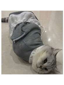 1个宠物网状洗澡袋，狗狗洗澡泡沫网，猫咪洗澡工具，猫狗柔软淋浴袋，适用于幼猫、幼犬、小型动物