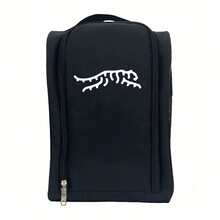 1 Portable Mini Nylon Golf Shoe Bag With Tiger Pattern, Lightweight And Breathable, Dust-Proof Shoe Bag For Storing Tools.