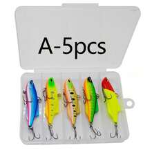 5pcs/Box Sinking VIB Winter Fishing Lure Rattlin Vibration 70mm 20g Bait Wobblers Long Casting Bass Pike Fishing Tackle - A-5pcs - View 2