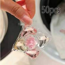 100粒/5合1洗衣凝珠,樱花香型。浓缩香氛,持久留香,多功能清洁护理,家庭装,适用于滚筒洗衣机。 - 彩色 - 查看 13