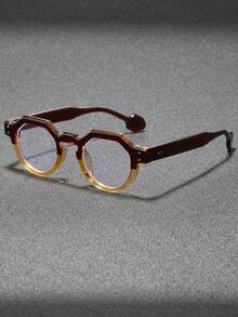 1 Cặp kính mắt nam gọng tròn phối màu, kiểu dáng retro, phong cách đường phố cá tính. - Trong sáng - Xem 1