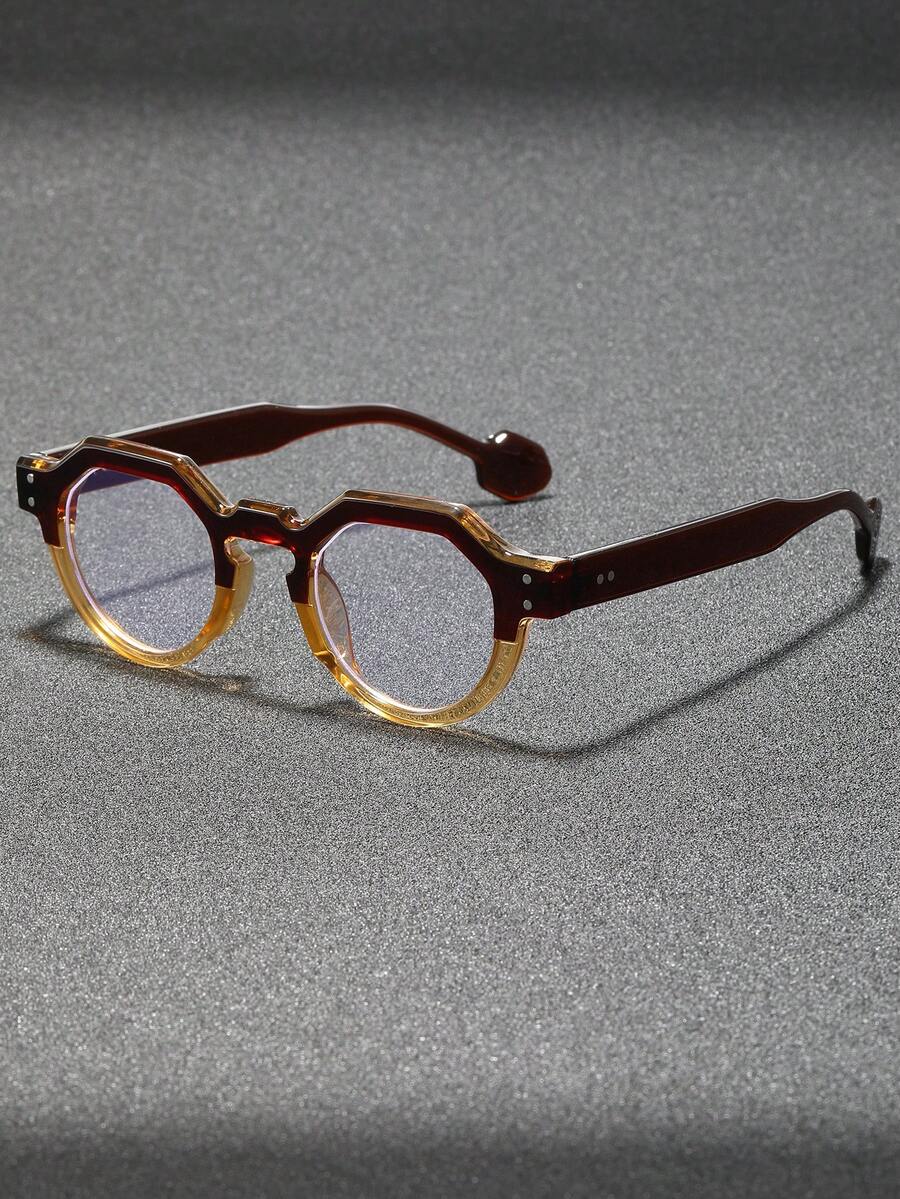 1 Cặp kính mắt nam gọng tròn phối màu, kiểu dáng retro, phong cách đường phố cá tính. - Trong sáng - Xem 1