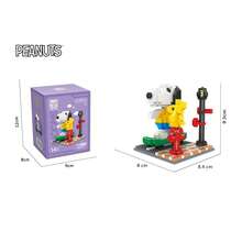 SNOOPY 1件装微粒积木，小型历史卡通动漫系列玩偶，女孩礼物，创意随机款式，新年礼物，情人节礼物，复活节礼物[随机款式] - 彩色 - 查看 6