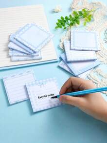 4pcs Cute Bow Memo Pads, Valentine's Day Gift, Ribbon Notebook Sticky Notes, Ladies Party Favor (Pink), Cute Planner, Cute Memo Pads, Stationery, Notepad, Notebook, School Supplies, Memo Pad, Reminder, Christmas Memo Pads, Desktop Accessories, Fun Sticky Notes - Multicolor - View 3