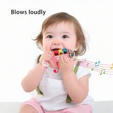 动物宝宝弦乐动物音乐趣味玩具婴儿口琴鸣响启蒙早教钢琴编曲笛子演奏益智玩具操作简便可水洗可增强宝宝的音乐细胞 - 彩色 - 查看 4