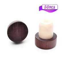10pcs 50pcs 100pcs Customized Carved Wine Stoppers, Customized Wedding Wine Stoppers, Wedding Wine Stoppers, Bridal Shower Supplies, Bottle Stoppers, Wedding Guest Supplies, Wedding Gifts - Black Wood Two-tone Bottle Stopper - View 12