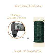 Green Floral Wire 1/3 Pack 114 Yards 22 Gauge Flexible Paddle Wire For Crafts Christmas Wreaths Tree,Garland And Floral Arrangements - 綠色 - 查看 9