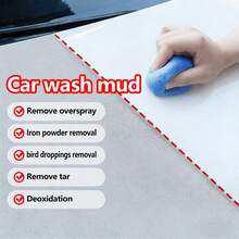 Clay For Glass Stain Removal, Car Cleaning, Volcanic Clay, Car Wash Clay, Special Car Cleaning And Cleaning, Tree Sap Removal, Car Body Cleaning Clay, Car Cleaning And Care Special, Blue Magic Clay, Clay Strips For Cleaning Car Bodies, Mini Handheld Car Washer, Car Accessories And Supplies - Blue - View 8