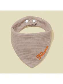 1pc Custom Printed Baby Drool Bib, Soft & Comfortable, Breathable