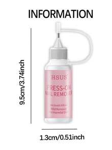 25毫升/瓶指甲胶水卸除剂，适用于按压式指甲和亚克力指甲，不含丙酮，无味，无油，适用于所有类型的指甲胶水——固体凝胶和凝胶贴片，精准注射器针头，快速卸除，操作简便。 - 無色 - 查看 11