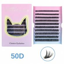 ARTSTAR 10排 DIY 5D 蓬松睫毛簇 30D/40D/50D 浓密睫毛簇 纤细单根睫毛 8-16mm 簇状睫毛嫁接 - D - 查看 10