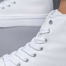 2D Blumen Stickerei bequeme Lässig Flache Schuhe, Schwarz & Weiß, Abriebfest, geeignet für Herbst/Winter Alltagstragen - Weiss - Übersicht 5