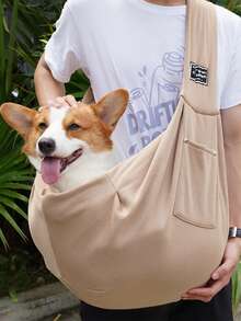 Large Capacity Portable Dog Carrier Bag, Warm Winter Pet Shoulder Bag, Thick Insulated Pet Carrier - Multicolor - View 2