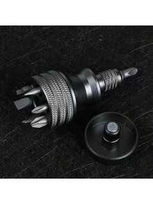 迷你钛合金螺丝刀 1/4英寸磁性螺丝刀 7合1 S2合金钢钻头 EDC家用维修工具 - 銀色 - 查看 5