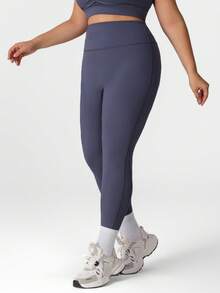 Sodalemon Plus Size Women Compression Leggings, Seamless Elastic Tights For Dance, Yoga, Running, Outdoor Sports - 藍色 - 查看 3