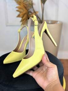 Women's Open-Toe Pump With 11cm Heel - Angela Galvão 2 - 納帕香草 - 查看 4