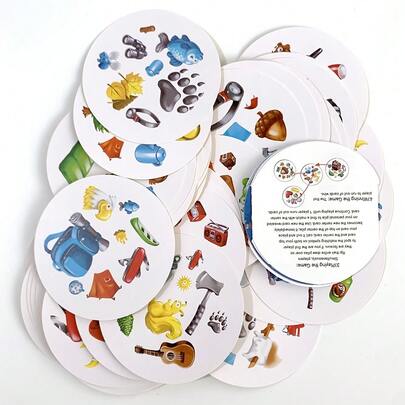 Gra karciana w dopasowywanie w plenerze – szybka gra dla dorosłych polegająca na rozpoznawaniu ikon, inspirowana naturą i przygodą, idealna na wieczory gier, spotkania grupowe, ćwiczenia sprawności umysłowej i swobodną rywalizację