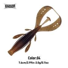 KINGDOM仿生软饵虾形拟饵 8只/10只装 2.5/3英寸，漂浮软饵，耐用TPE材质，淡水海水通用，添加氨基酸和虾味鱼饵诱食剂，适合新手和专业钓鱼者。