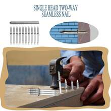 Rosca de Zócalo de Doble Cabeza sin Soldadura - Línea de Zócalo sin Marcas - Clavos de  Invisibles - Clavos de Dos Cabezas - Clavo Oculto de Acero al Carbono (50 Piezas) - 100 - Ver 6