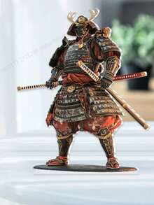 波西米亚武士亚克力雕像，15x12厘米 - 波西米亚日式主题装饰，多用途桌面摆件，适用于家居、办公室、咖啡馆 - 理想礼物，无需用电 - 彩色 - 查看 7